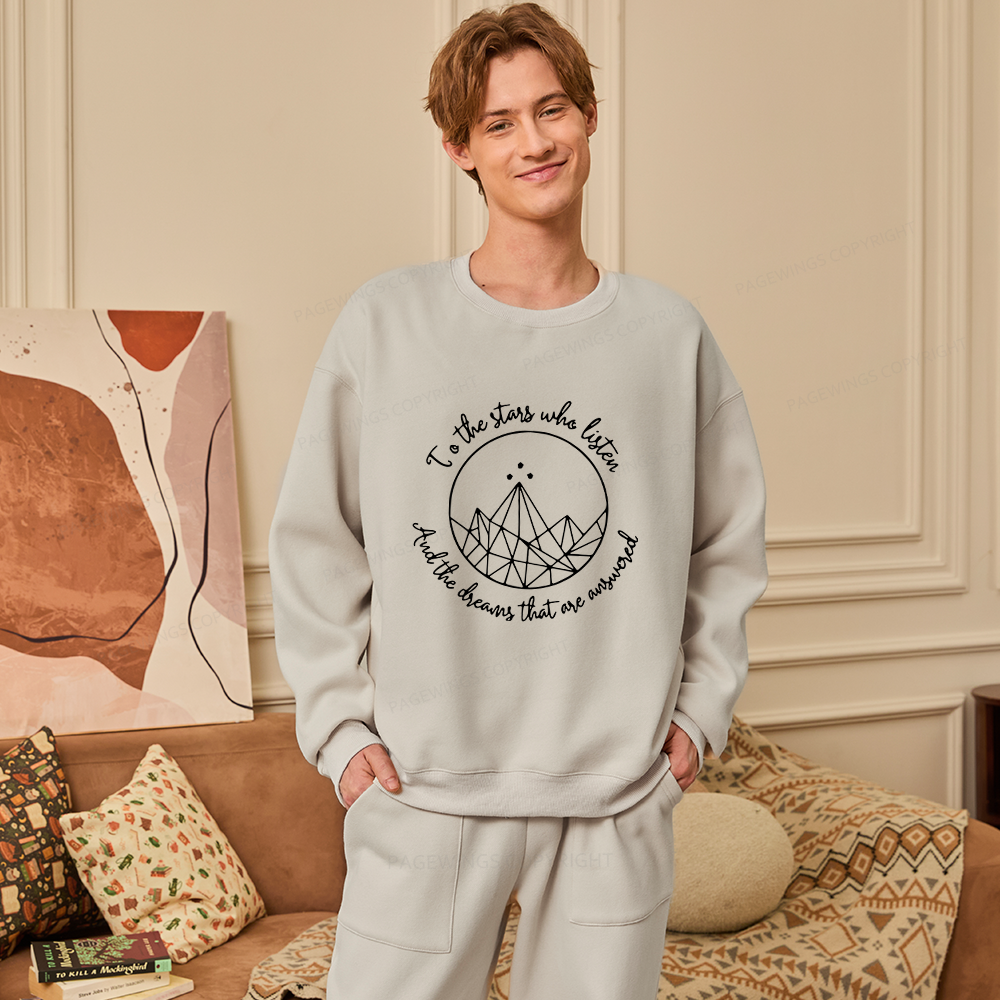 Pagewings To The Stars Who Listen Unisex Fleece Sweatshirt Set 
