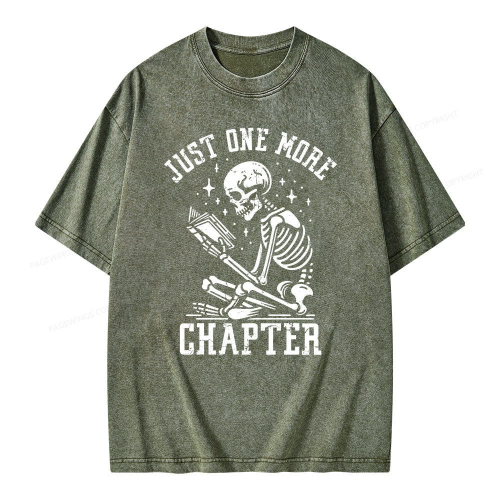 Pagewings Just One More Chapter Unisex Washed T-shirt