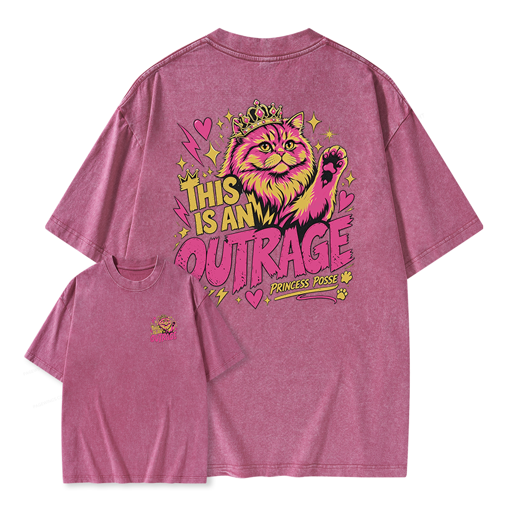 Pagewings This Is An Outrage Unisex Washed T-shirt