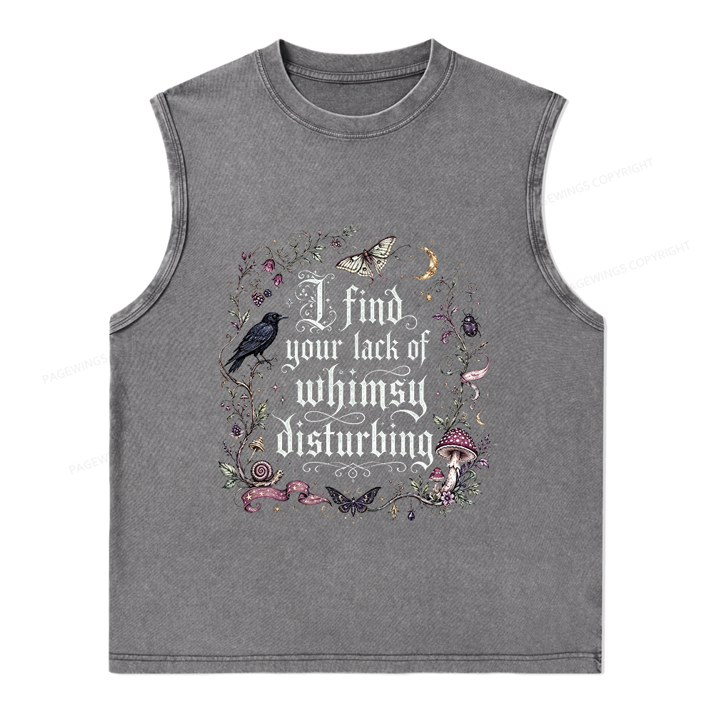 Pagewings Lack of Whimsy Unisex Washed Tank Top