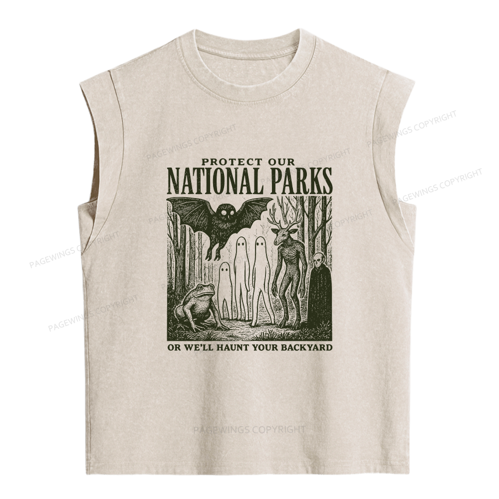Pagewings Mothman Women's Washed Tank Top