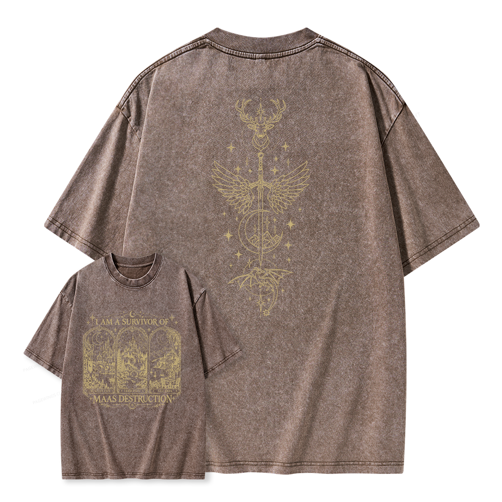 Pagewings Fantasy Book Lover Unisex Washed T-shirt