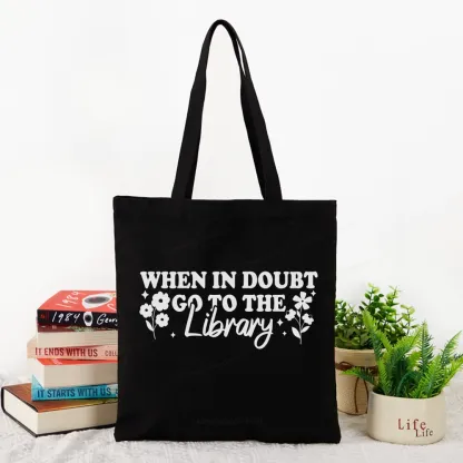 Pagewings When In Doubt Go To The Library Tote Bag