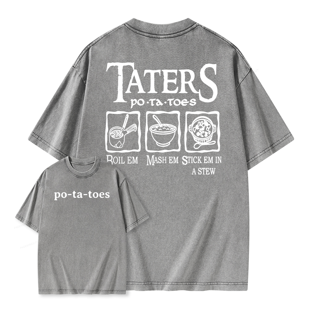 Pagewings Middle Earth Potato Unisex Washed T-shirt