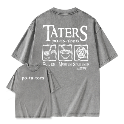 Pagewings Middle Earth Potato Unisex Washed T-shirt