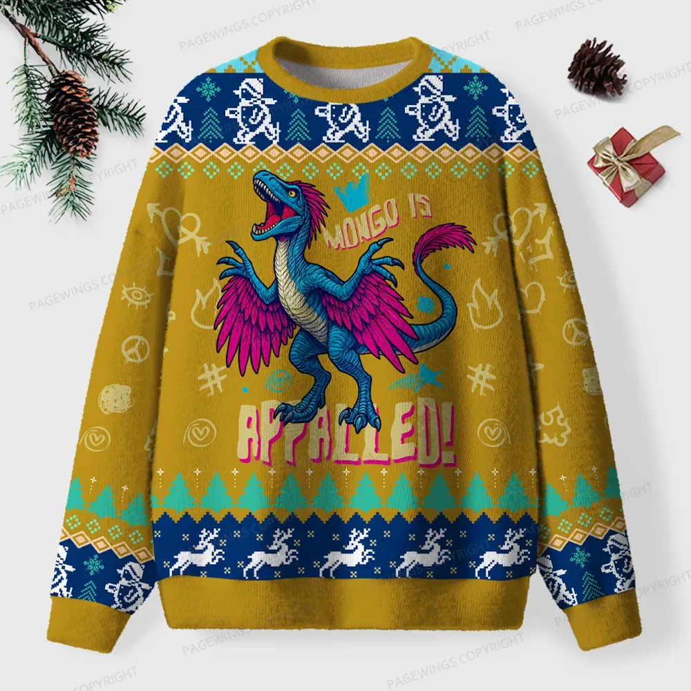 Pagewings Mongo Is Appalled! Unisex Ugly Knit Sweatshirt