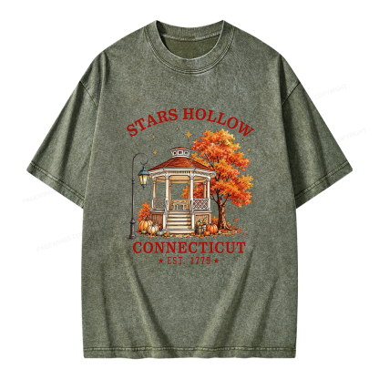 Pagewings Holloween Bookish Unisex Washed T-shirt