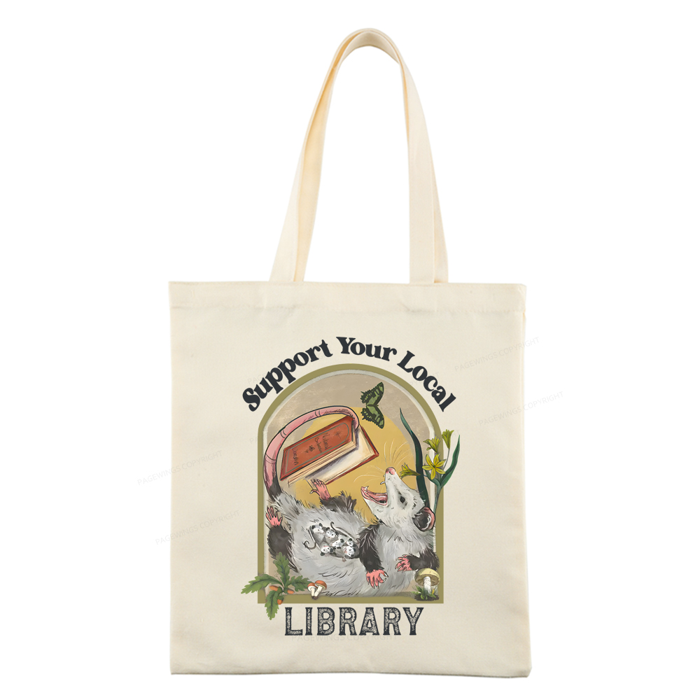 Pagewings Library Readers Make Leaders Jersey Short Sleeve Tee Tote Bag