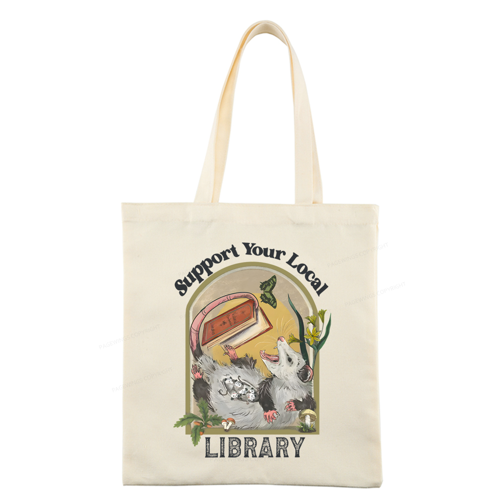 Pagewings Library Readers Make Leaders Jersey Short Sleeve Tee Tote Bag