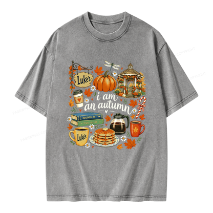 Pagewings I Am an Autumn Unisex Washed T-shirt