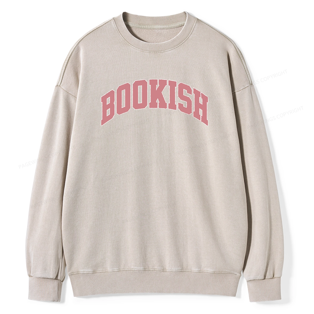 Pagewings Bookworm Bookish Style Unisex Washed Sweatshirt