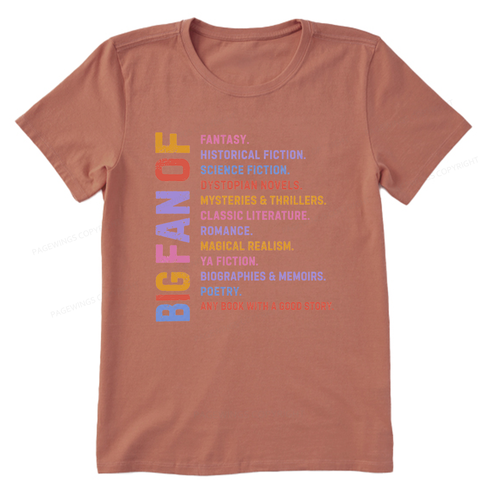 Pagewings Big Fan of Books Unisex Classic T-shirt