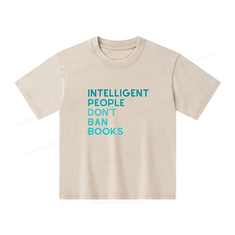 Pagewings Read Banned Books Shirt Unisex Kids Washed T-shirt