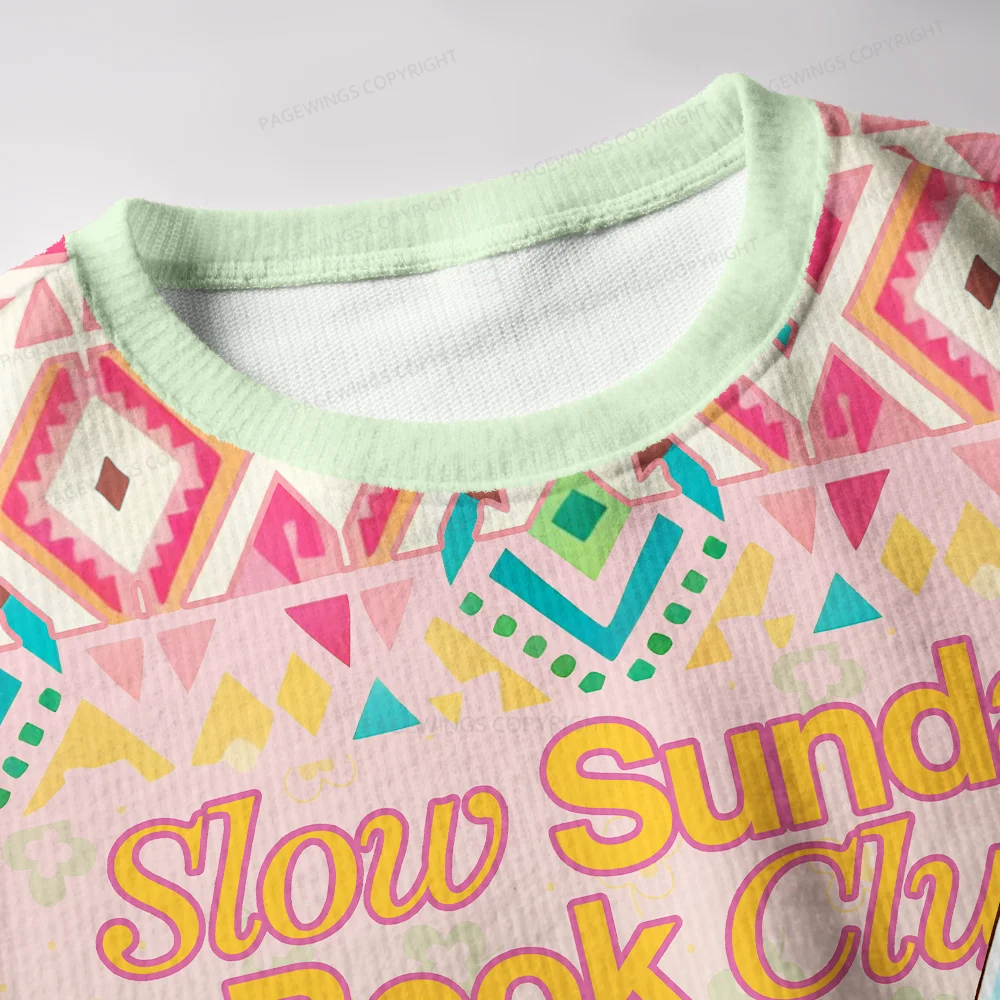Pagewings Slow Sunday Book Club Unisex Ugly Knit Sweatshirt