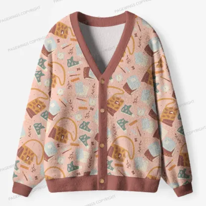 Pagewings Cozy Reading Unisex Ugly Cardigan Sweaters
