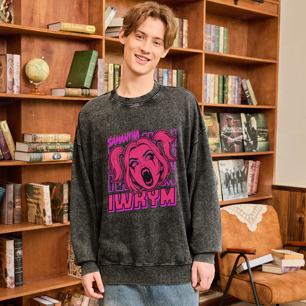 Pagewings Sci Fi Bookish Unisex Washed Sweatshirt