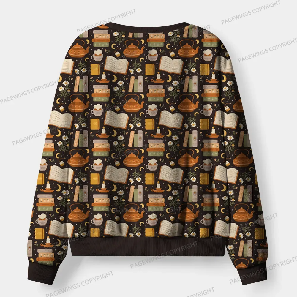 Pagewings Cozy Reading Unisex Flannel Pajama Set