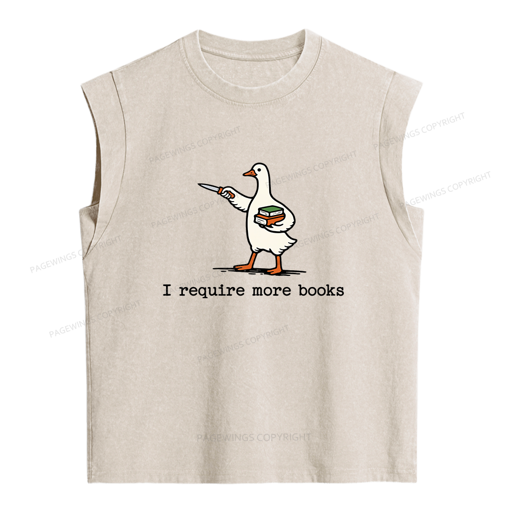 Pagewing Book Lover Silly Goose Women's Washed Tank Top