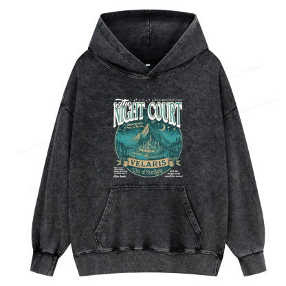 Pagewings The Night Court Unisex Washed Hoodie