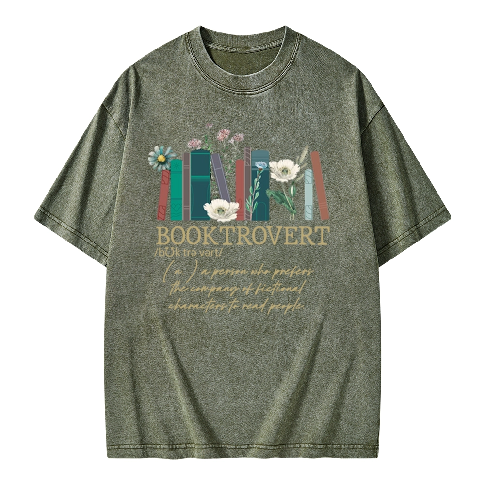 Pagewings Booktrovert Unisex Washed T-shirt