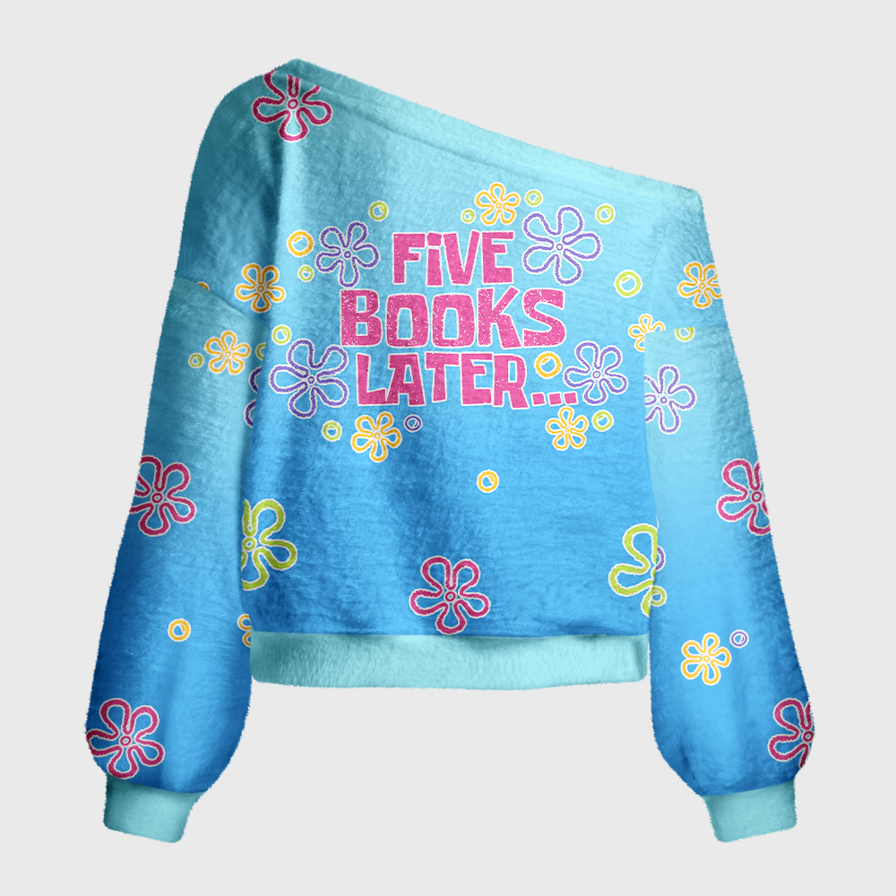 Pagewings  Book Lover Off Shoulder Ugly Knit Sweater
