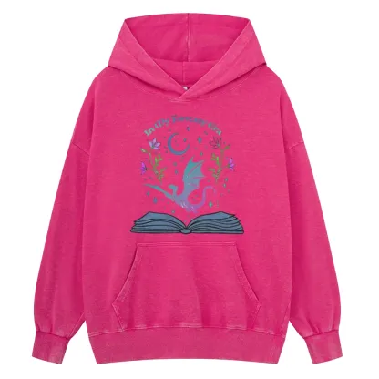 Pagewings In My Fantasy Book Era Unisex Washed Hoodie