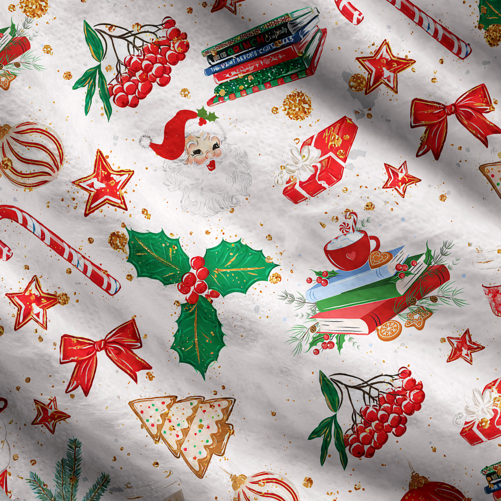 Pagewings Christmas Bookish Women's Cardigan Sweater
