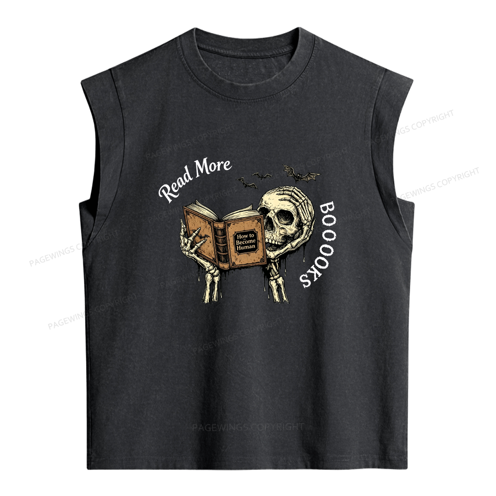 Pagewings Read More Books Women's Washed Tank Top