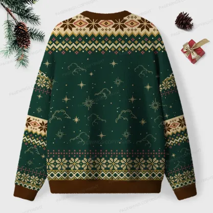 Pagewings Wore White On The Day He Was To Kill A King Unisex Ugly Knit Sweatshirt