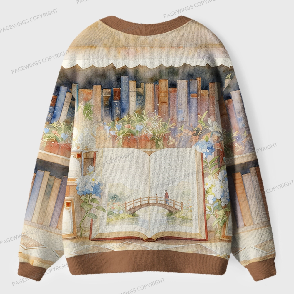 Pagewings Books Unisex Ugly Cardigan Sweaters