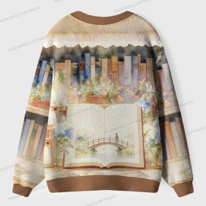 Pagewings Books Unisex Ugly Cardigan Sweaters