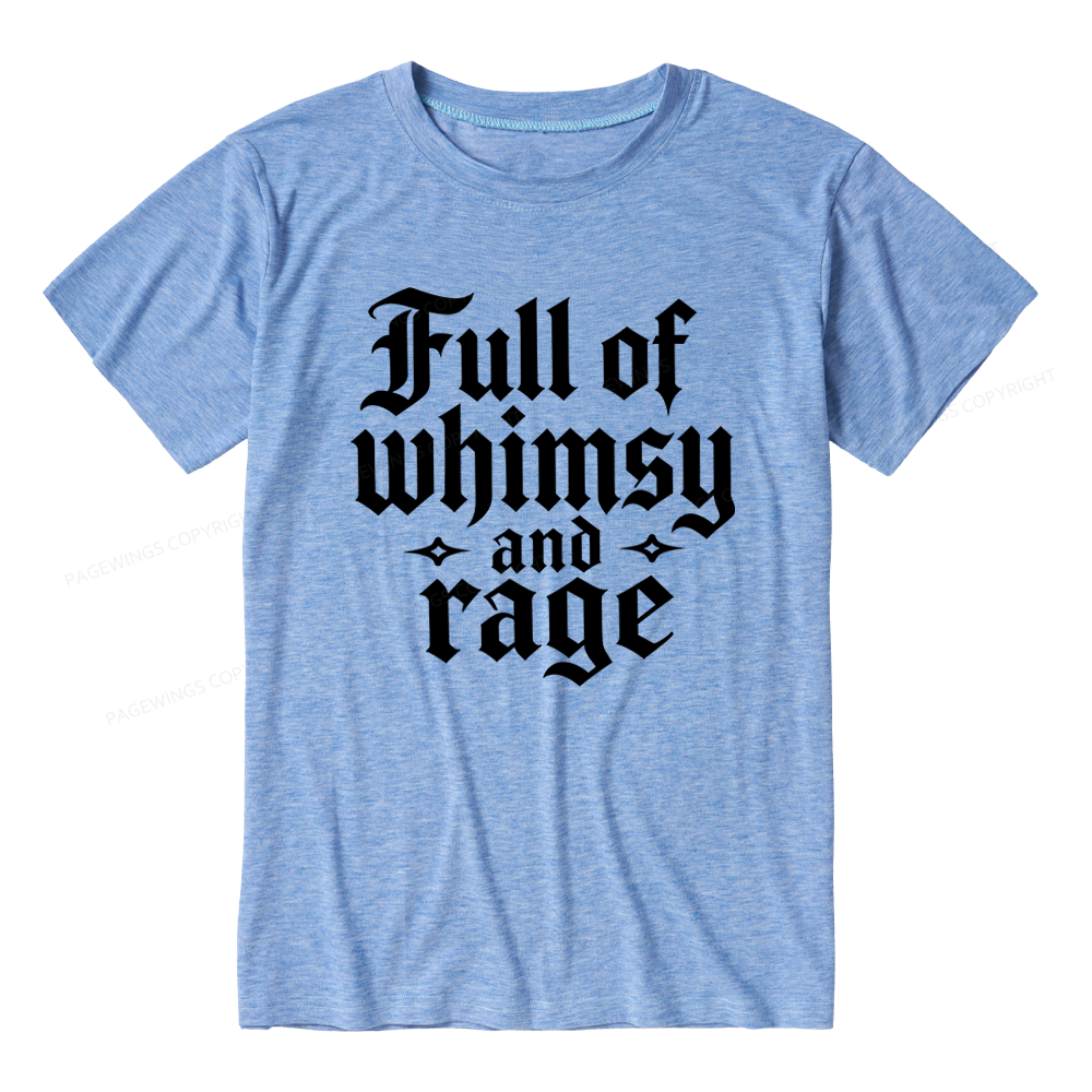 Pagewings Full of Whimsy and Rage Unisex Heather T-Shirt