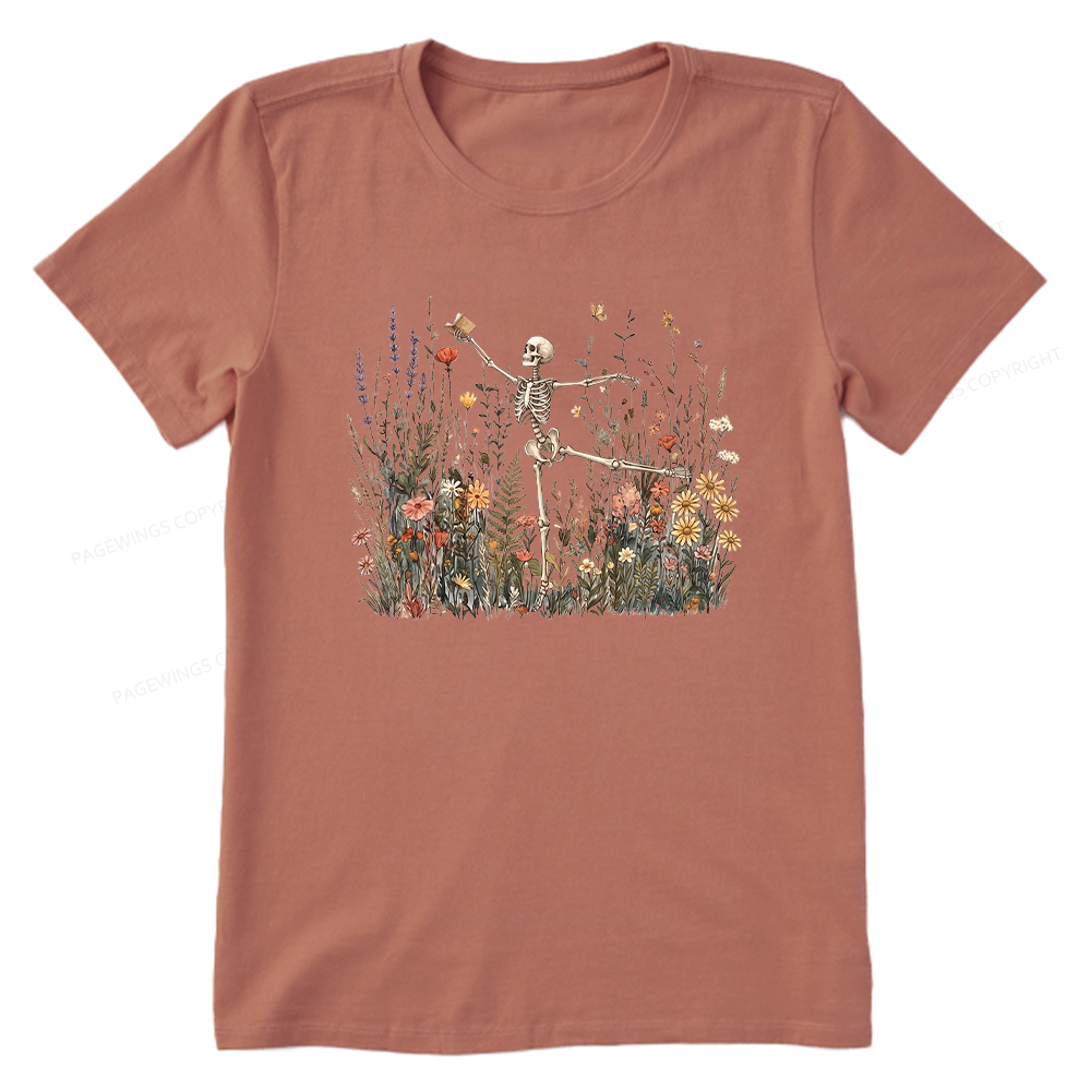 Pagewings Skeleton Reading Unisex Classic T-shirt