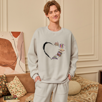 Pagewings Book Lover Unisex Fleece Sweatshirt Set 