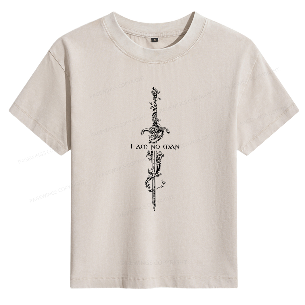 Pagewings I Am No Man Women's Washed T-shirt