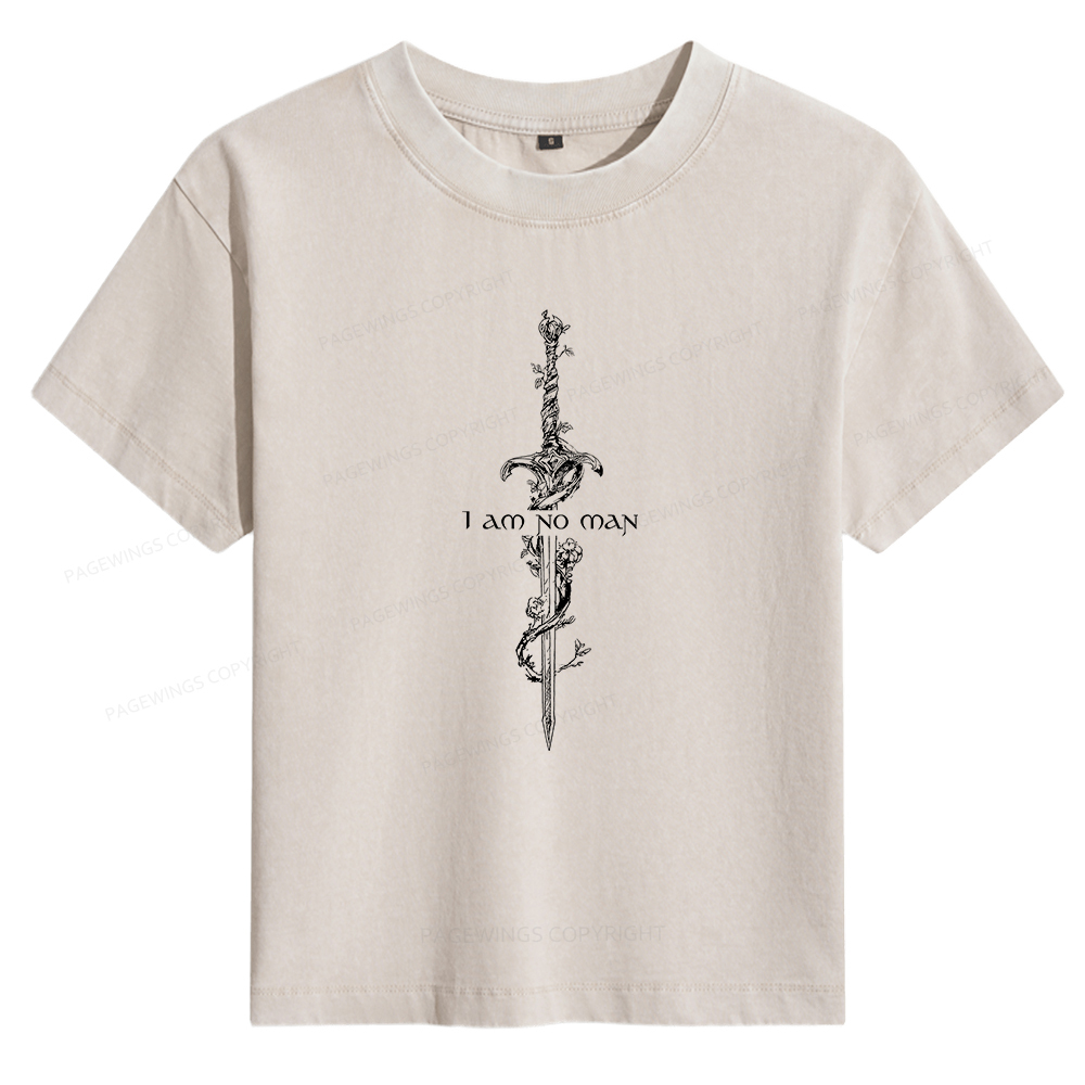 Pagewings I Am No Man Women's Washed T-shirt