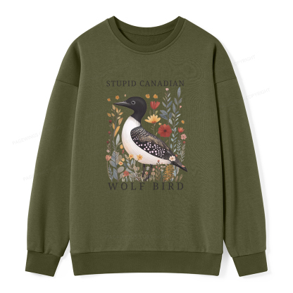 Pagewings Stupid Canadian Wolf Bird Unisex Classic Sweatshirt