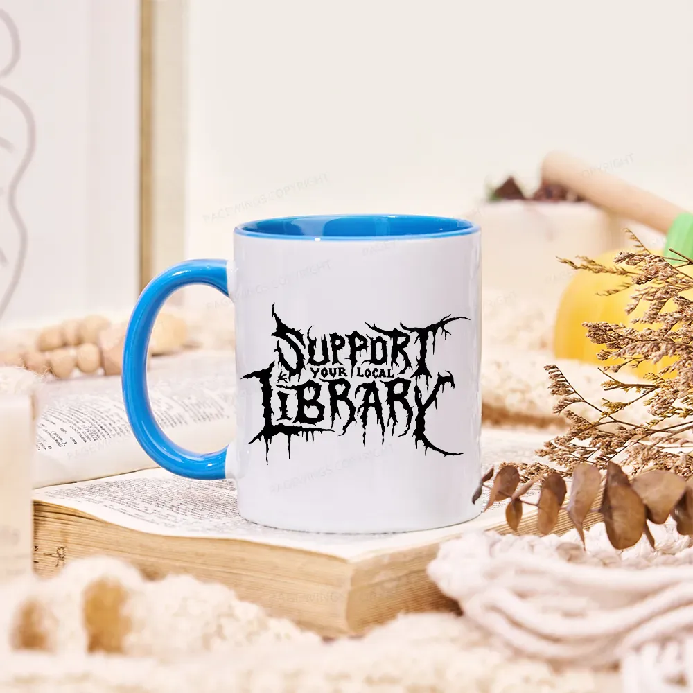 Pagewings Support Your Local Library Mug