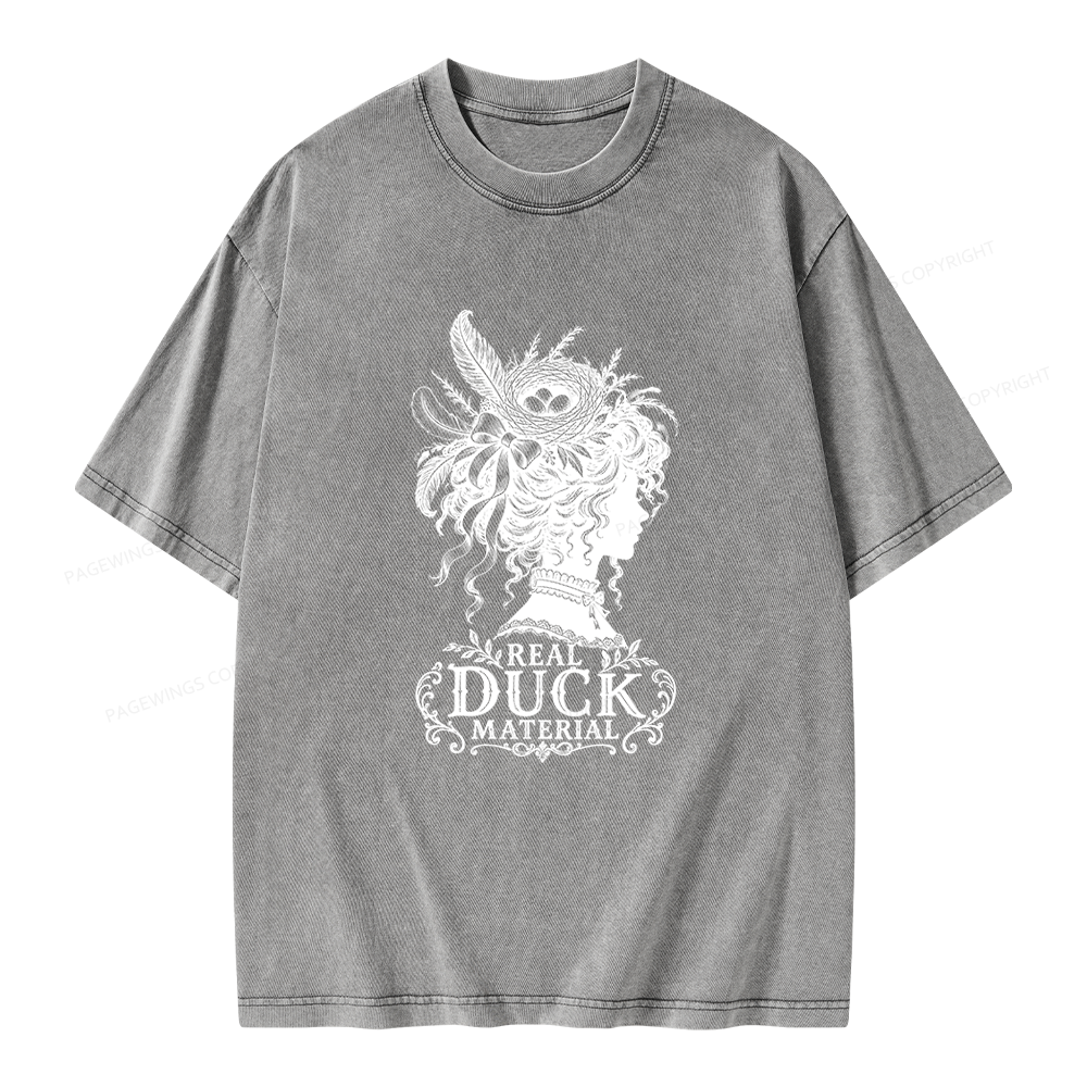 Pagewings Real Duck Material Bookish Unisex Washed T-shirt