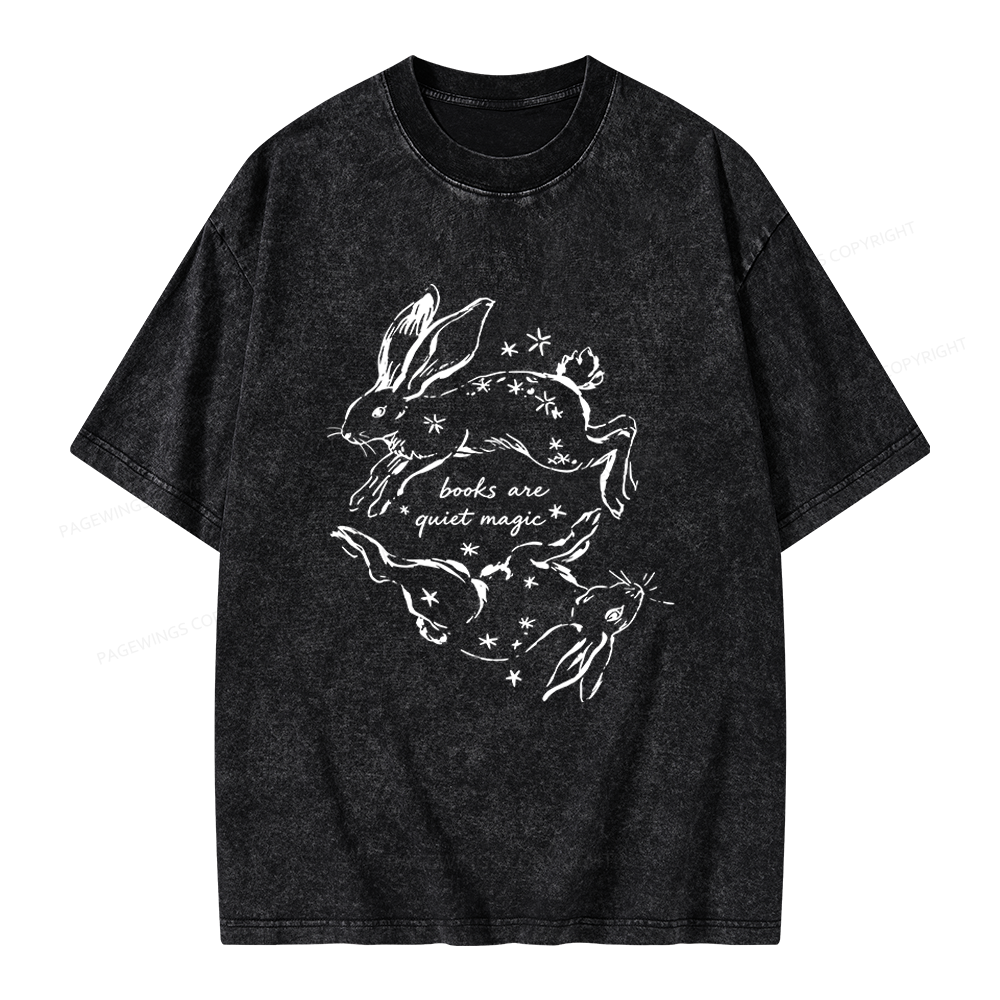 Pagewings Books Are Quiet Magic Unisex Washed T-shirt