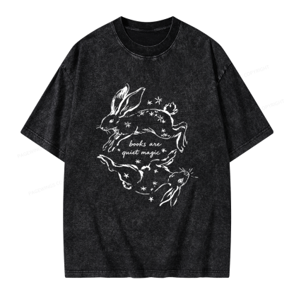Pagewings Books Are Quiet Magic Unisex Washed T-shirt