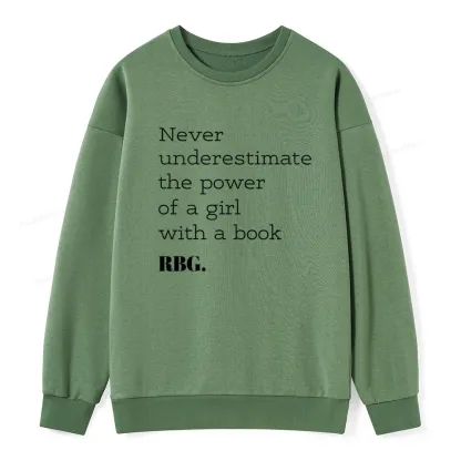 Pagewings Never Underestimate The Power Of a Girl With a Book Unisex Classic Sweatshirt