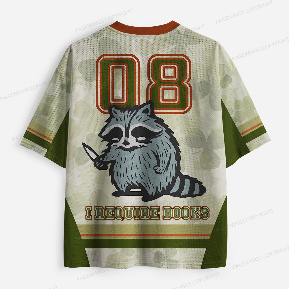 Pagewings I Require Books Unisex Mesh Jersey