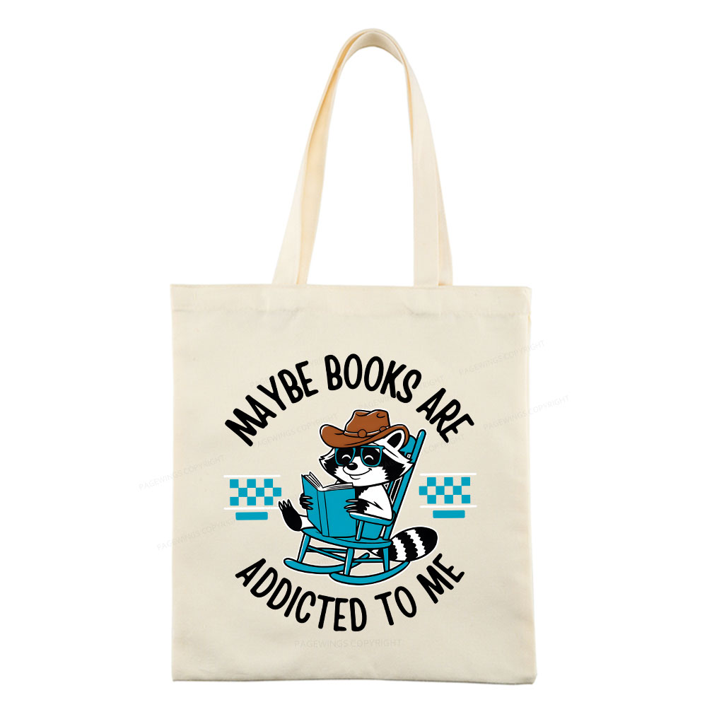 Pagewing Books Are Addicted To Me Tote Bag