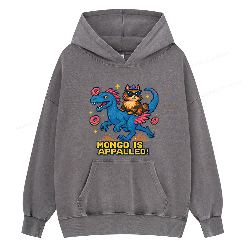 Pagewings Mongo Is Appalled Unisex Washed Hoodie