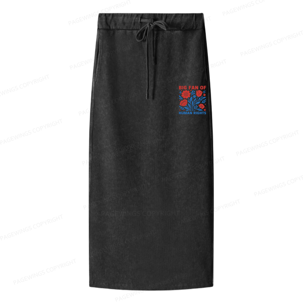 Pagewings Sapphic Tendencies Women Washed Long Skirts