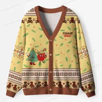 Pagewings Feelin' Jolly Unisex Ugly Cardigan Sweaters