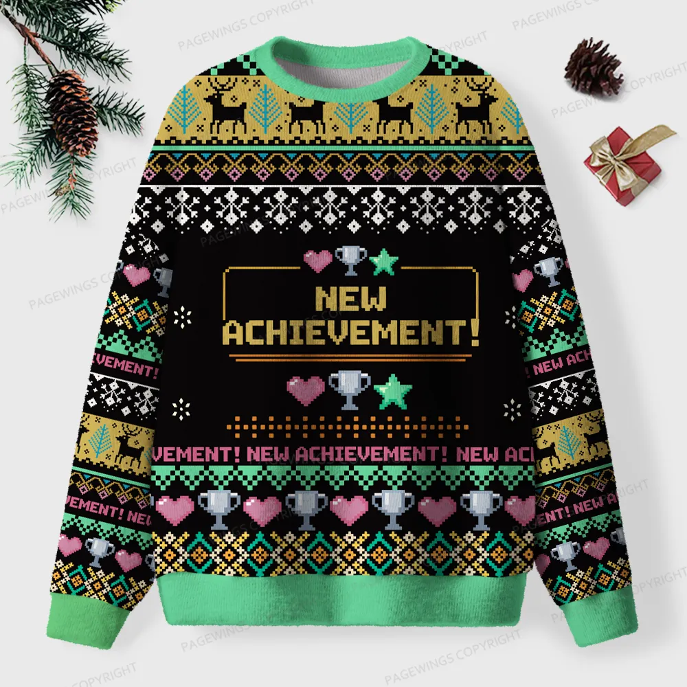 Pagewings New Achievement Unisex Ugly Knit Sweatshirt