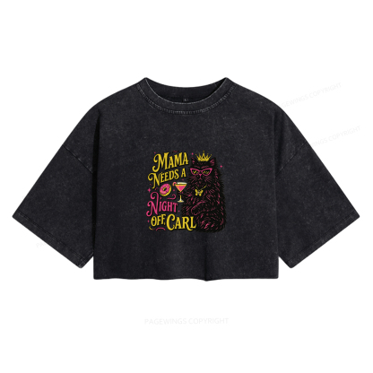 Pagewings Princess Donut Women's Washed Cropped T-shirt