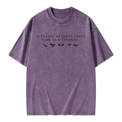 Pagewings Fantasy Reading Unisex Washed T-shirt